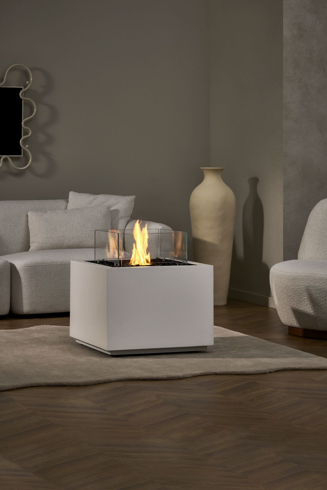 EcoSmart Fire - Sidecar 24 - Gas Fire Pit Table - Bone