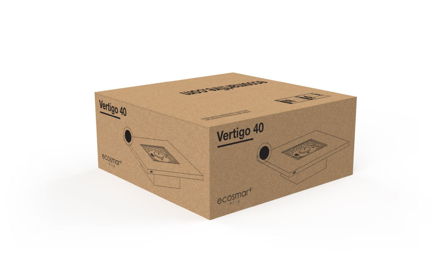 EcoSmart Fire - Vertigo 40 - Fire Pit Table - Natural