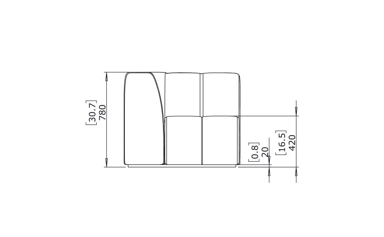 Connect C37 - Indoor and Outdoor Modular Sofa