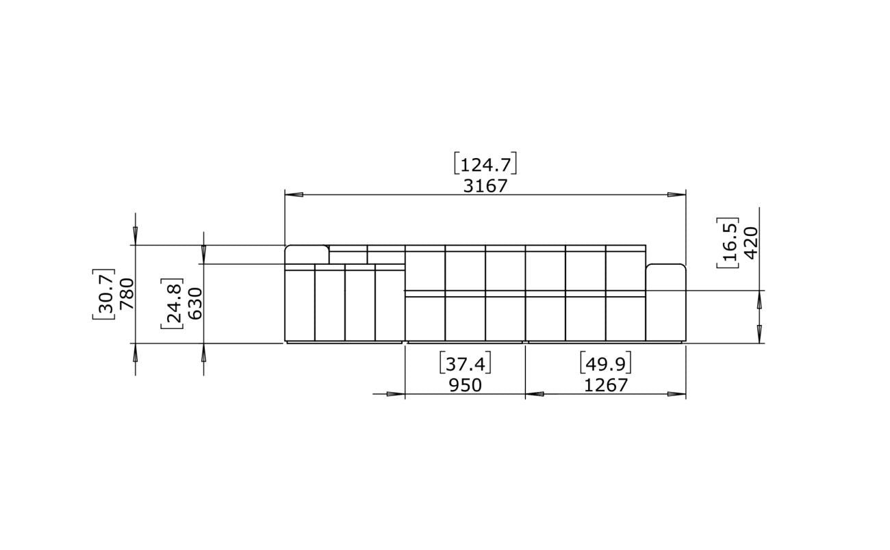 Connect Modular 5 L-Sectional - Indoor and Outdoor Modular Sofa