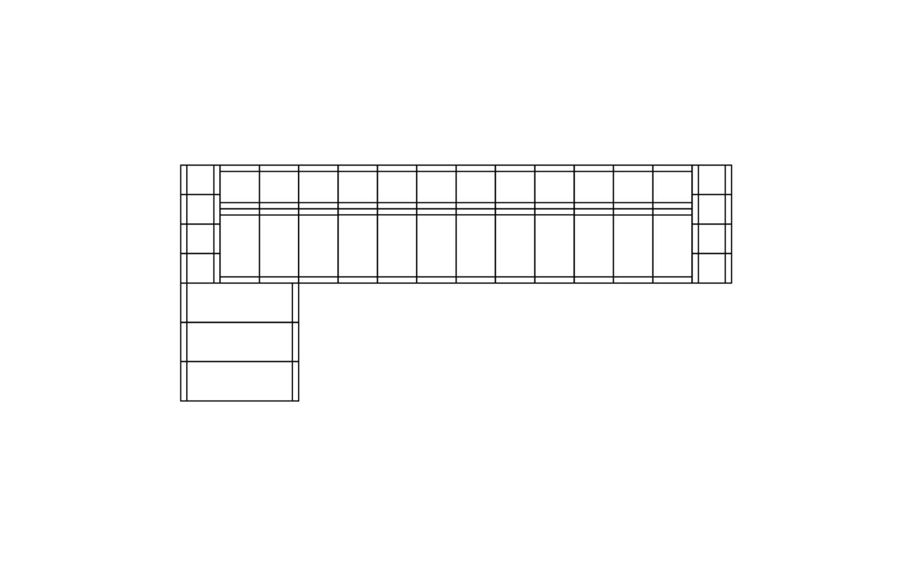 Connect Modular 5 Sofa Chaise - Indoor and Outdoor Modular Sofa