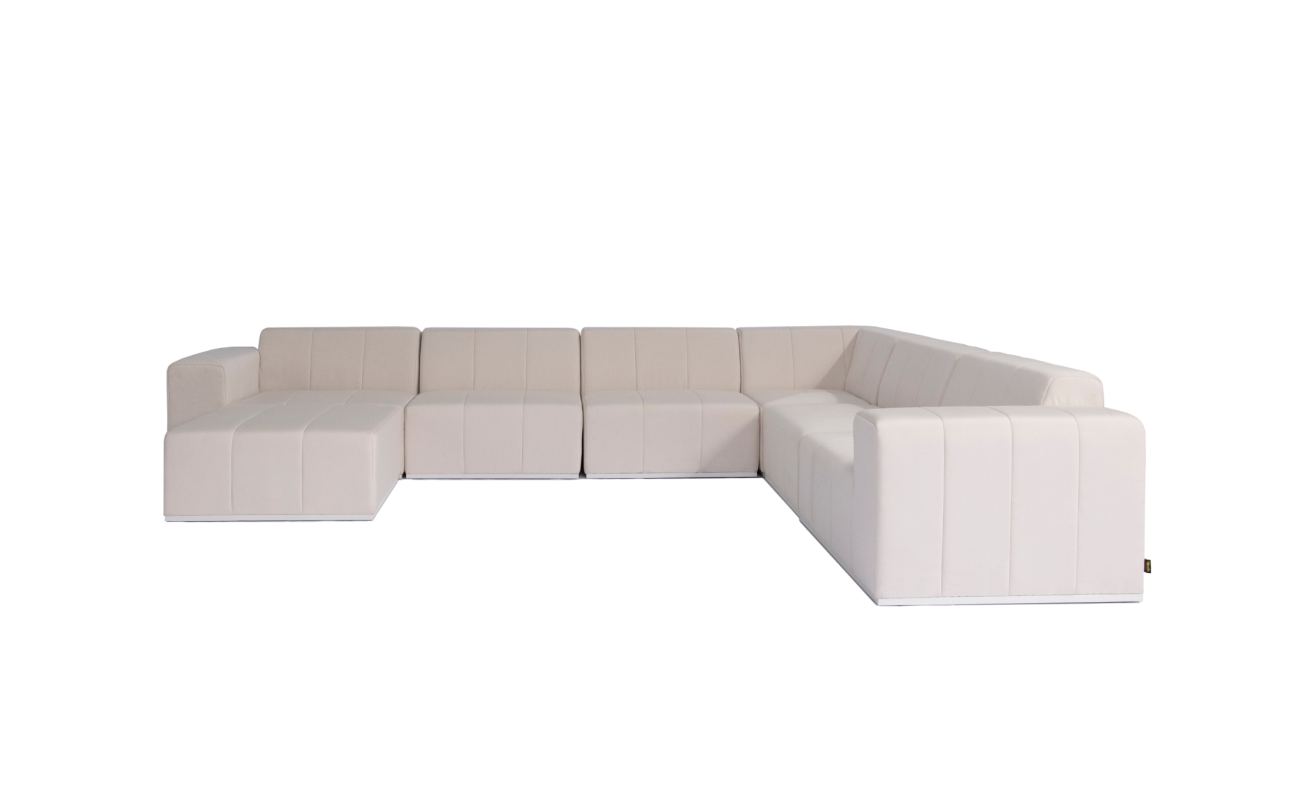 Connect Modular 7 U-Sofa Chaise Sectional - Indoor and Outdoor Modular Sofa