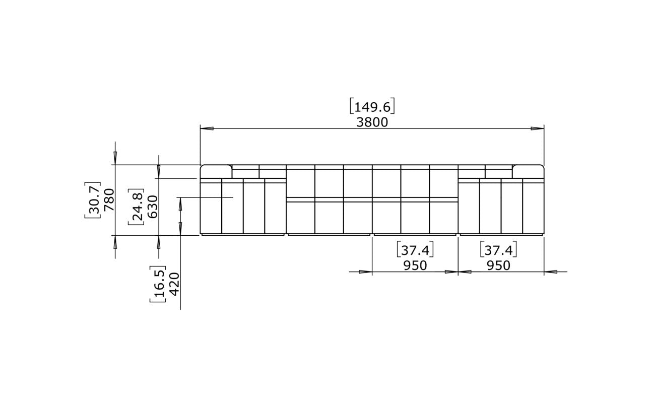 Connect Modular 8 U-Sofa Sectional - Indoor and Outdoor Modular Sofa