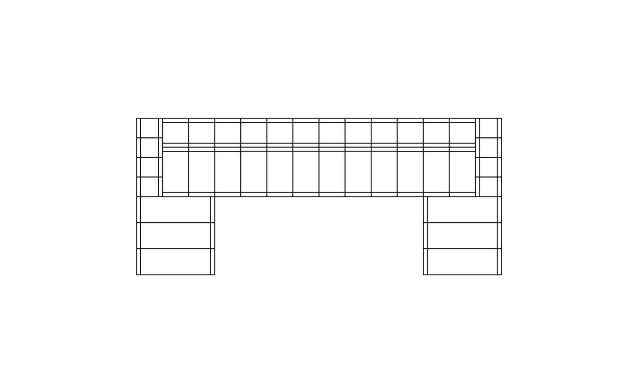 Connect Modular 6 U-Chaise Sectional - Indoor and Outdoor Modular Sofa