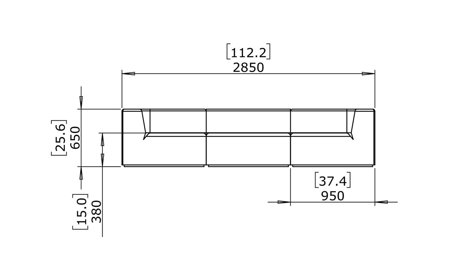Relax Modular 3 Sofa - Indoor and Outdoor