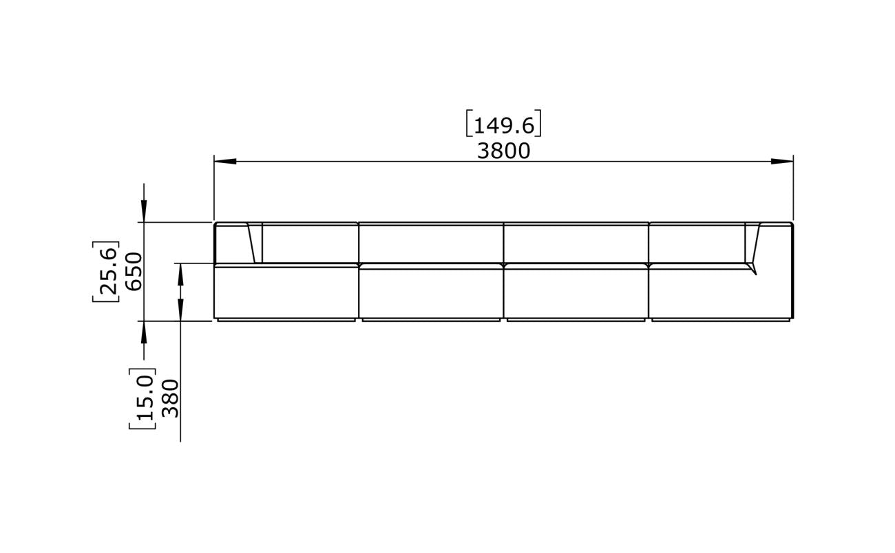 Relax Modular 5 Sofa Chaise - Indoor and Outdoor Modular Sofa