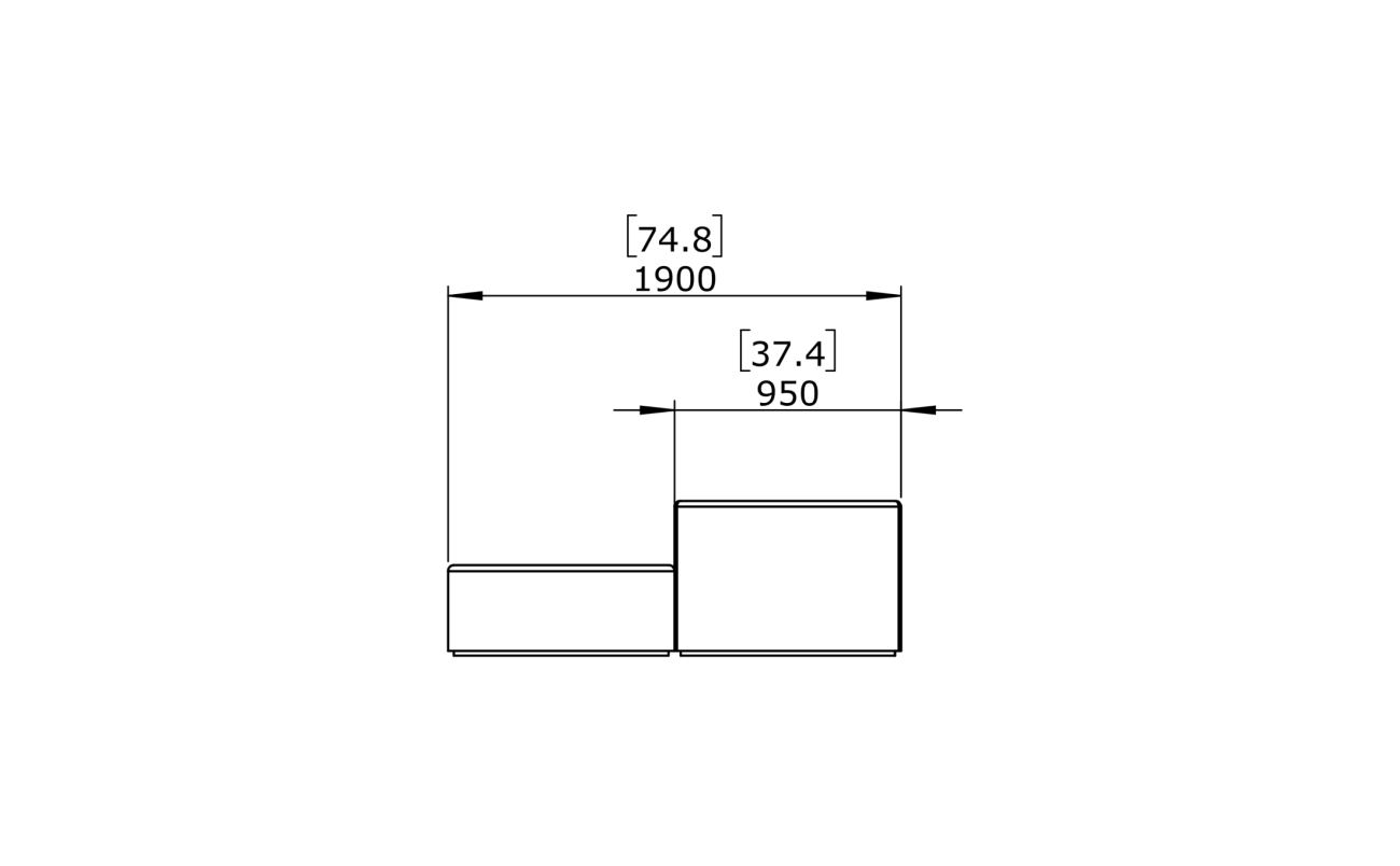 Relax Modular 5 Sofa Chaise - Indoor and Outdoor Modular Sofa