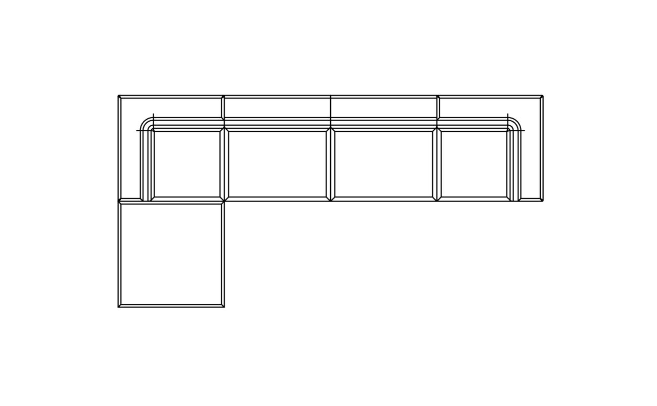 Relax Modular 5 Sofa Chaise - Indoor and Outdoor Modular Sofa