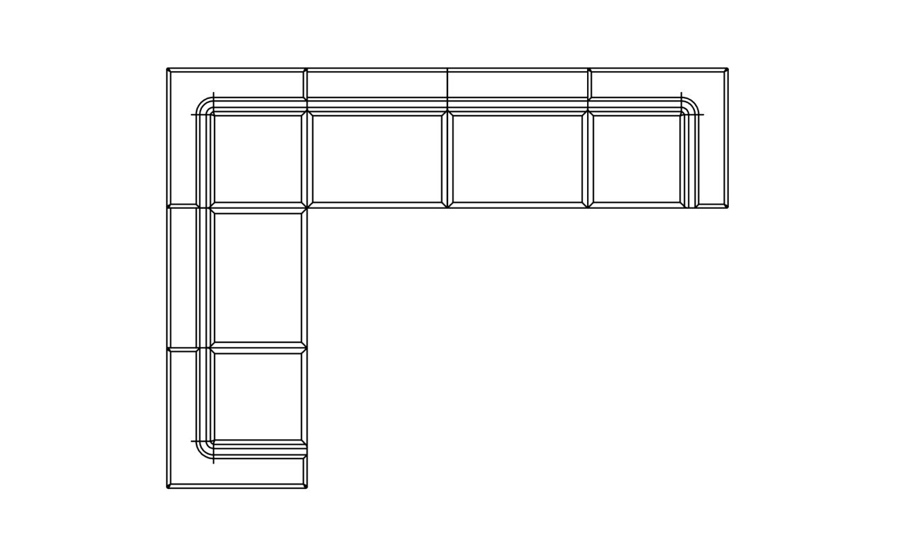 Relax Modular 6 L-Sectional - Indoor and Outdoor Modular Sofa