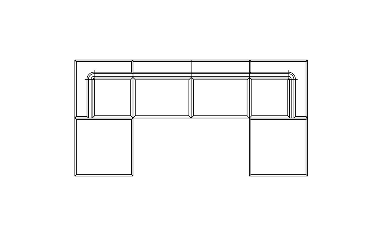 Relax Modular 6 U-Chaise Sectional - Indoor and Outdoor Modular Sofa