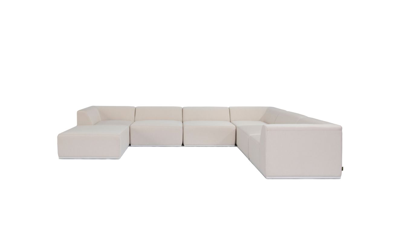 Relax Modular 7 U-Sofa Chaise Sectional - Indoor and Outdoor Modular Sofa