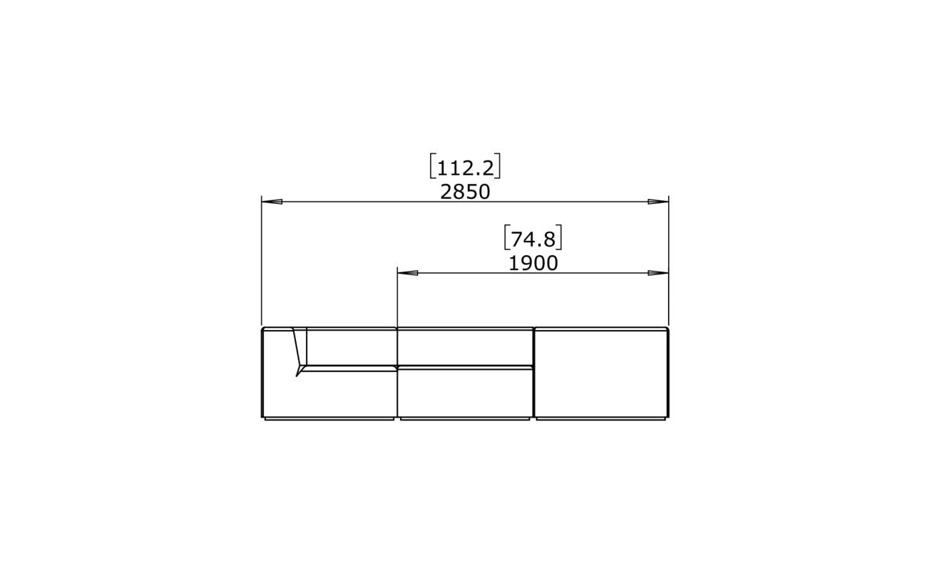 Relax Modular 7 U-Sofa Chaise Sectional - Indoor and Outdoor Modular Sofa