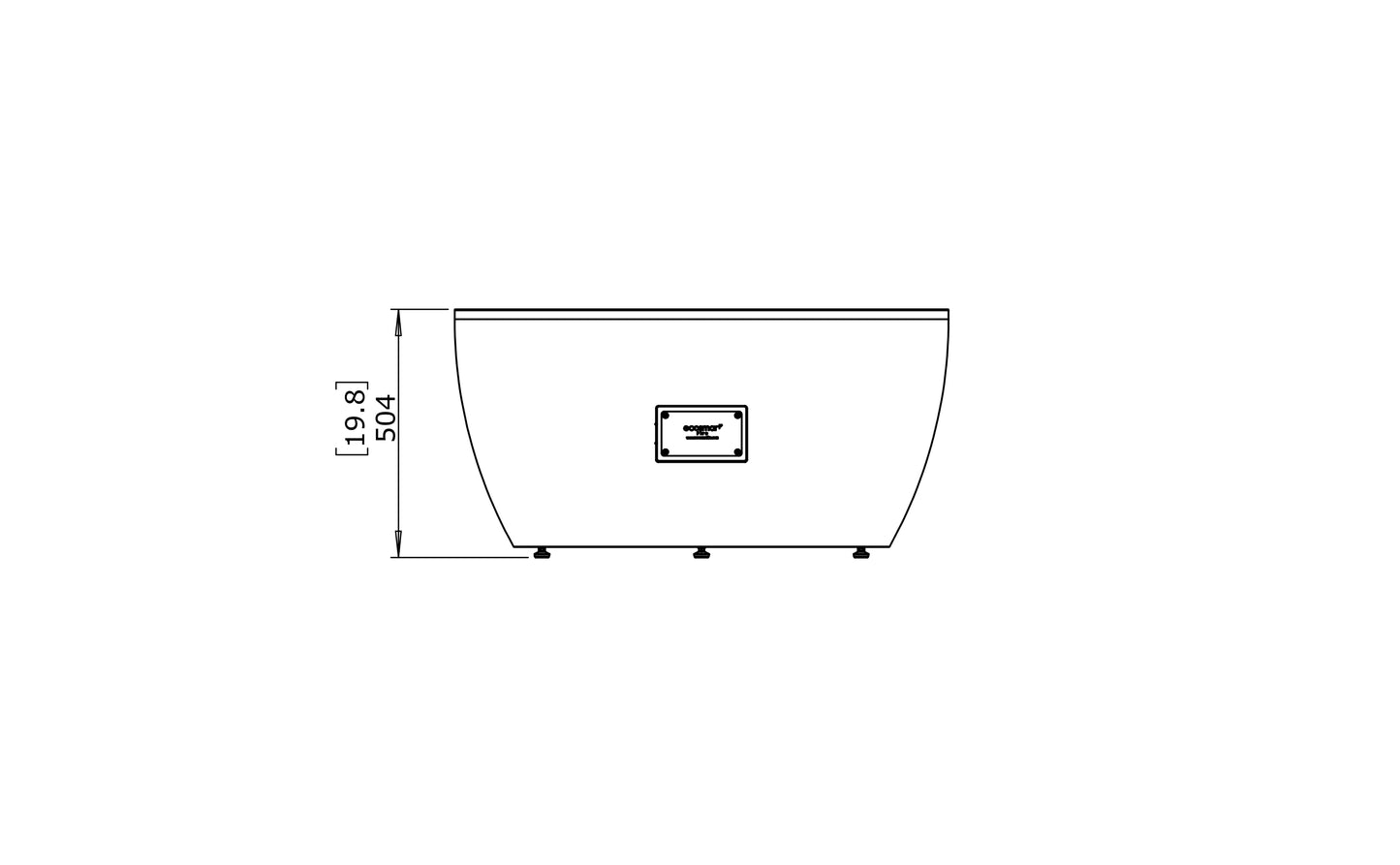 EcoSmart Fire - Pod 40 - Gas Fire Pit Bowl - Bone