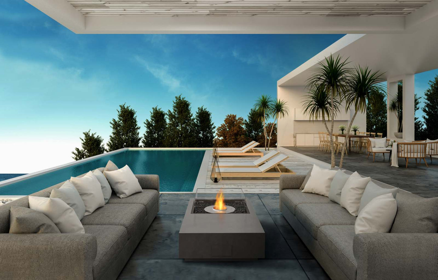 EcoSmart Fire - Manhattan 50 - Gas Fire Pit Table - Natural