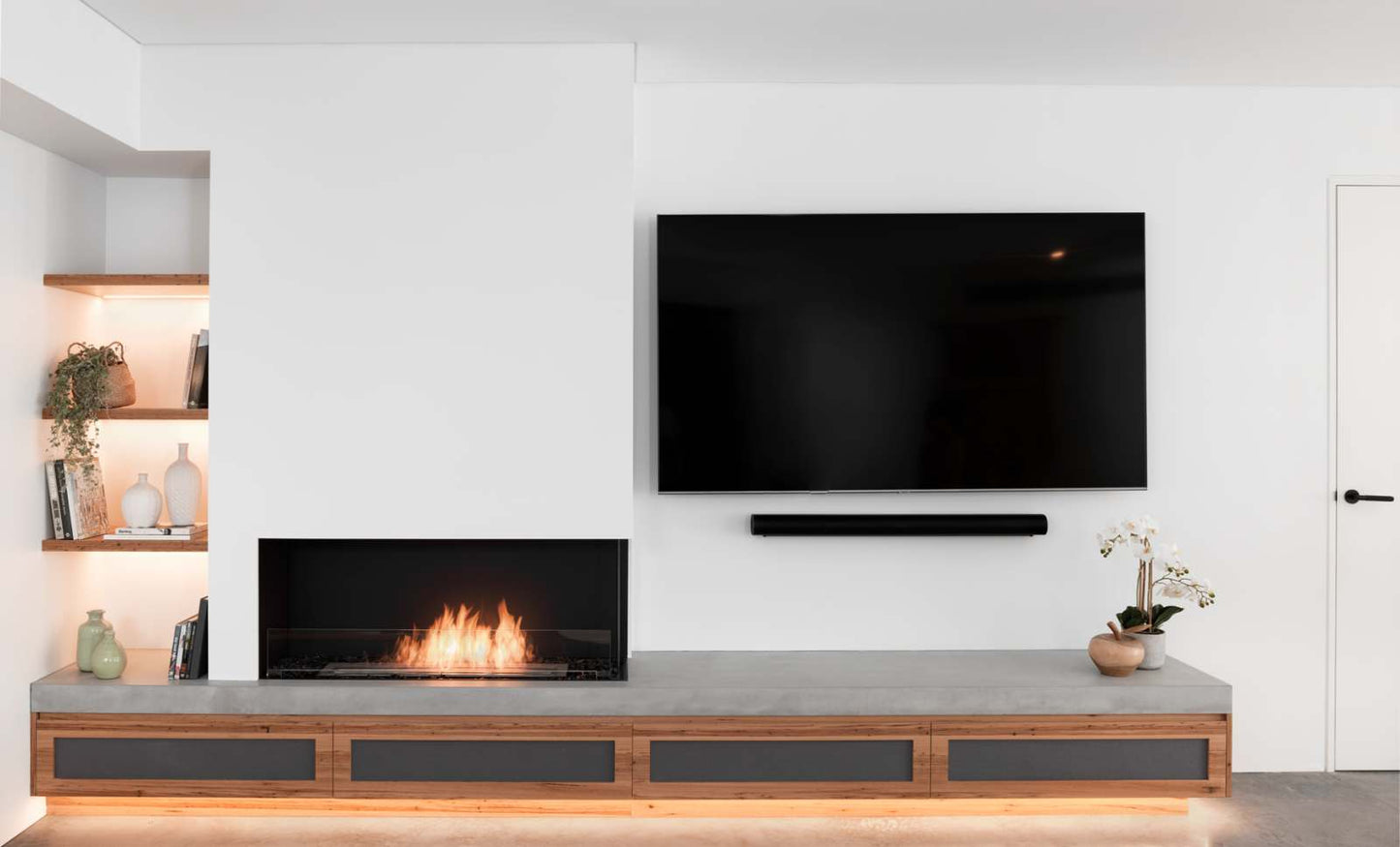 EcoSmart - Flex Fireplace 50RC - Right Corner - Black