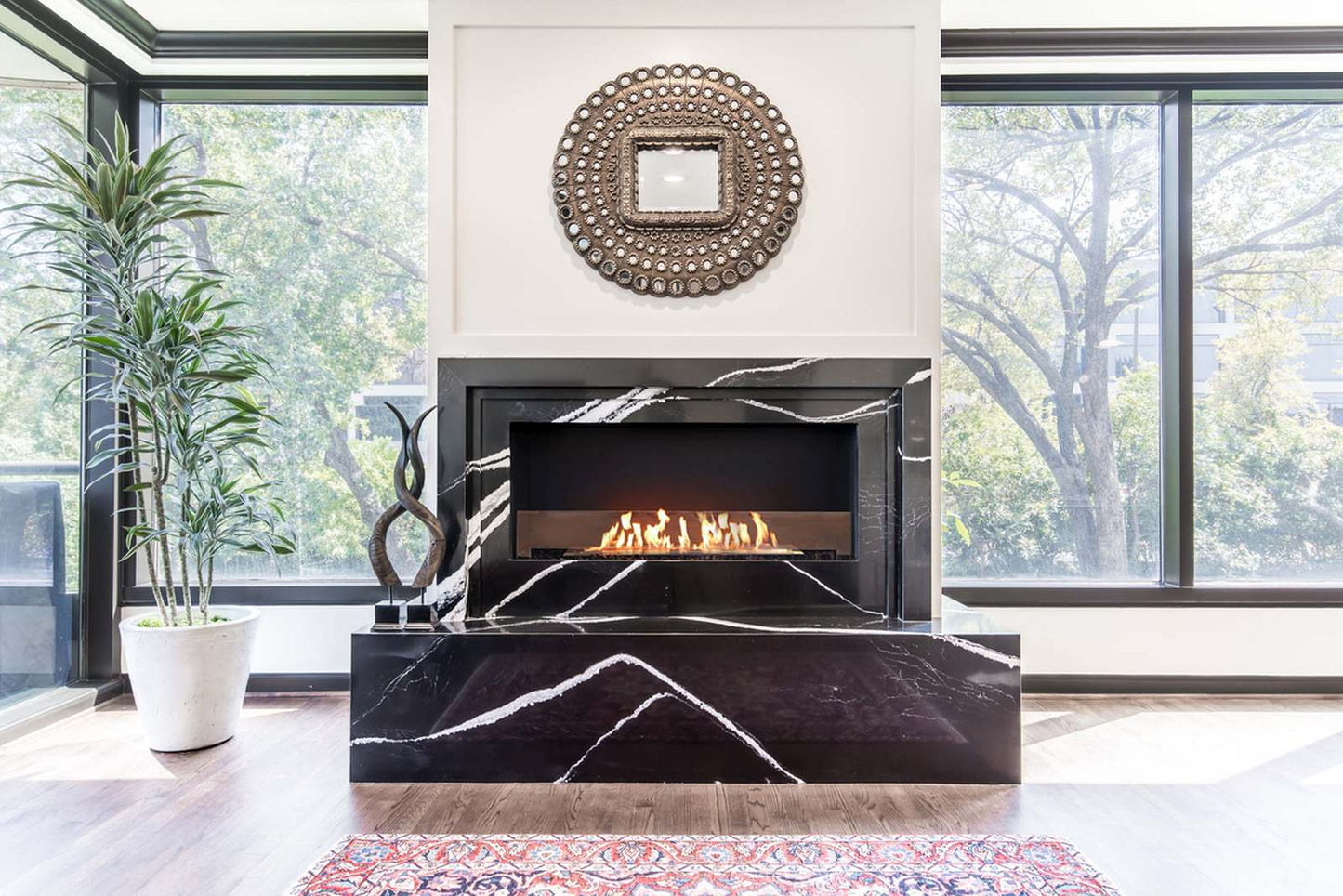 EcoSmart - Flex Fireplace 50SS - Single Sided - Black