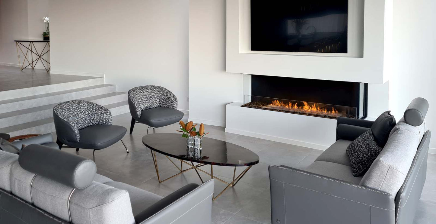 EcoSmart - Flex Fireplace 68BY - Bay - Black