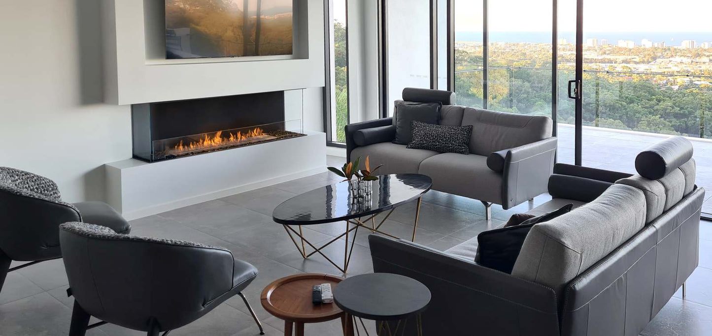 EcoSmart - Flex Fireplace 68BY - Bay - Black