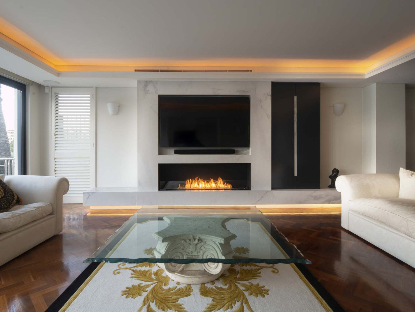 EcoSmart - Flex Fireplace 68SS - Single Sided - Black