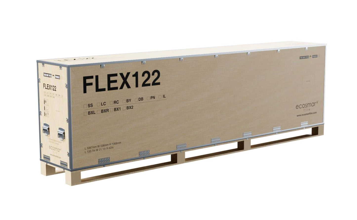 EcoSmart - Flex Fireplace 122BY.BXR - Bay - Black