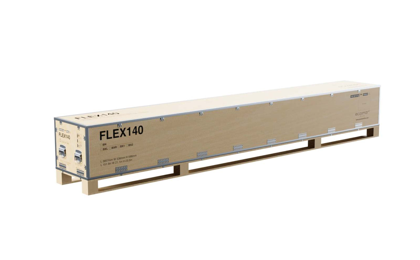 EcoSmart - Flex Fireplace 140BN.BX2 - Bench - Black