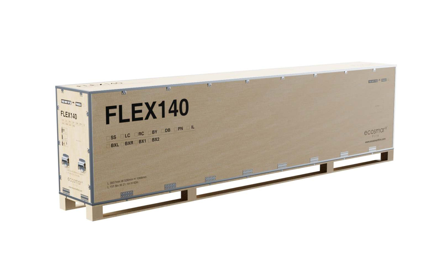 EcoSmart - Flex Fireplace 140SS.BX2 - Single Sided - Black