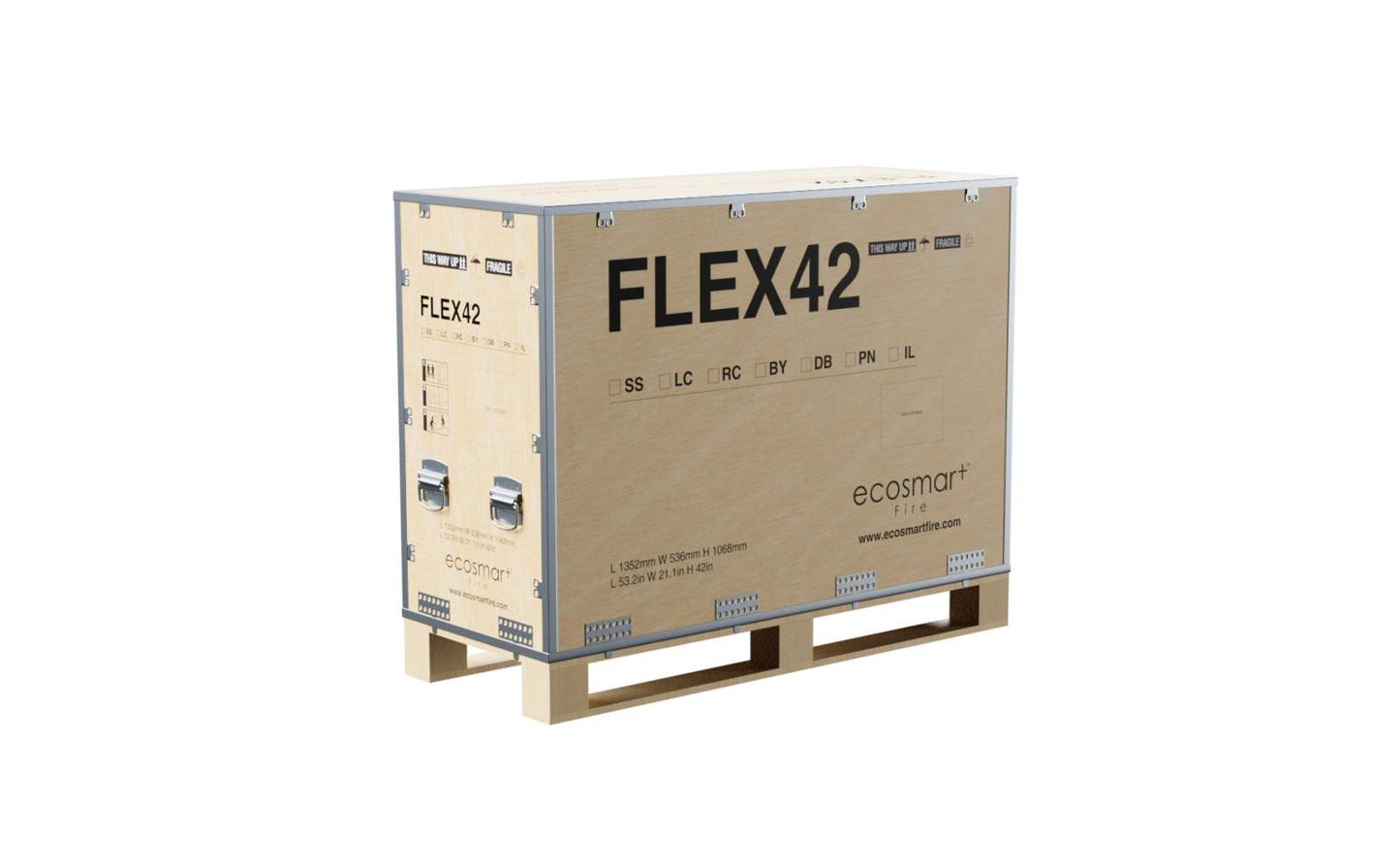 EcoSmart - Flex Fireplace 42DB - Double Sided - Black
