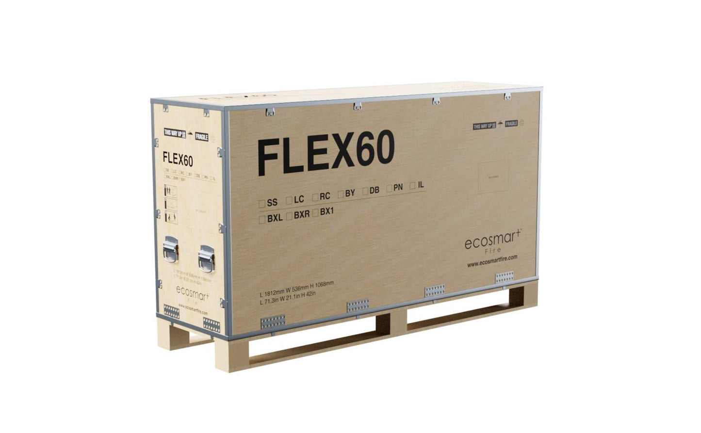 EcoSmart - Flex Fireplace 60LC.BXR - Left Corner - Black