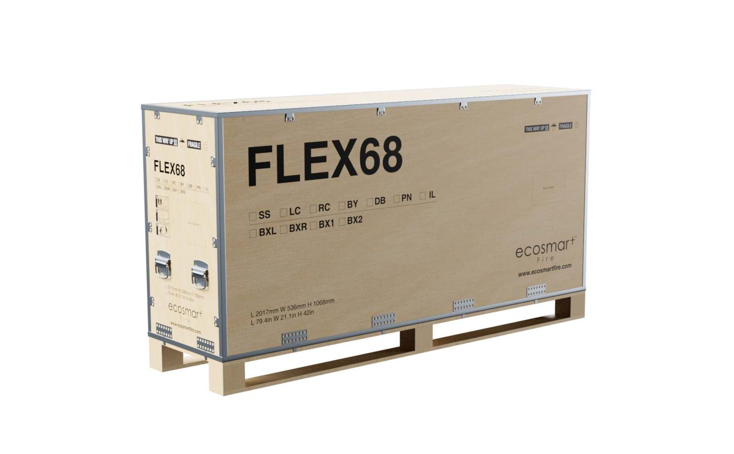 EcoSmart - Flex Fireplace 68IL.BX1 - Island - Black