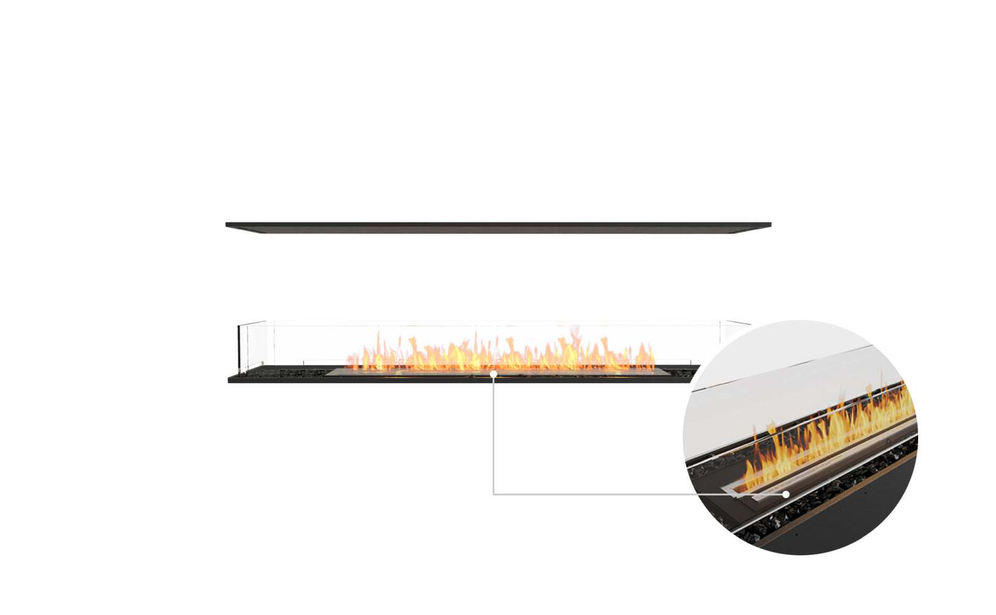 EcoSmart - Flex Fireplace 68IL - Island - Black