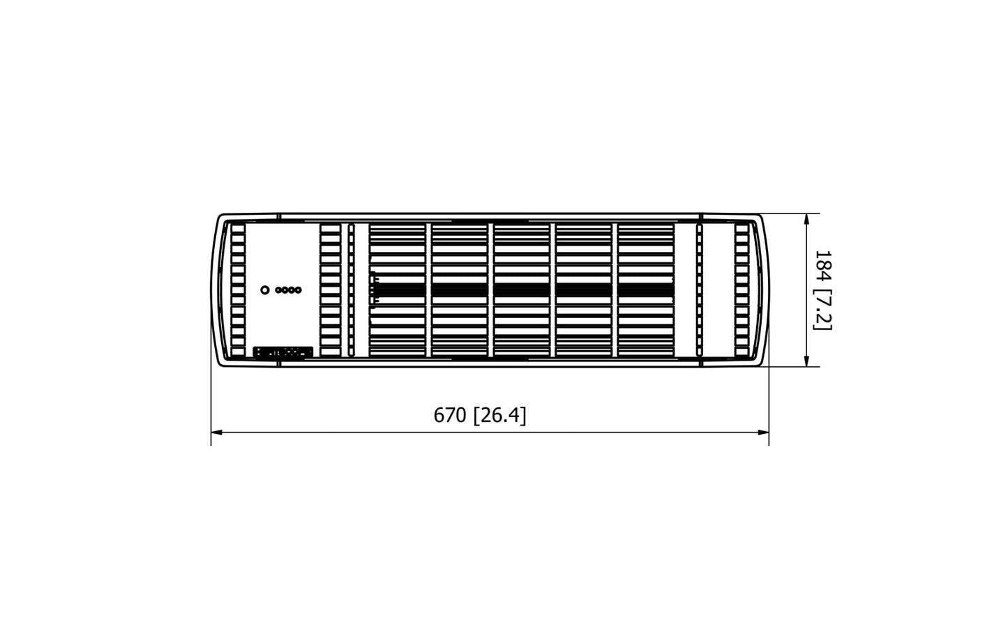 Heatscope heater - Spot 1600W - Radiant Heater - Black