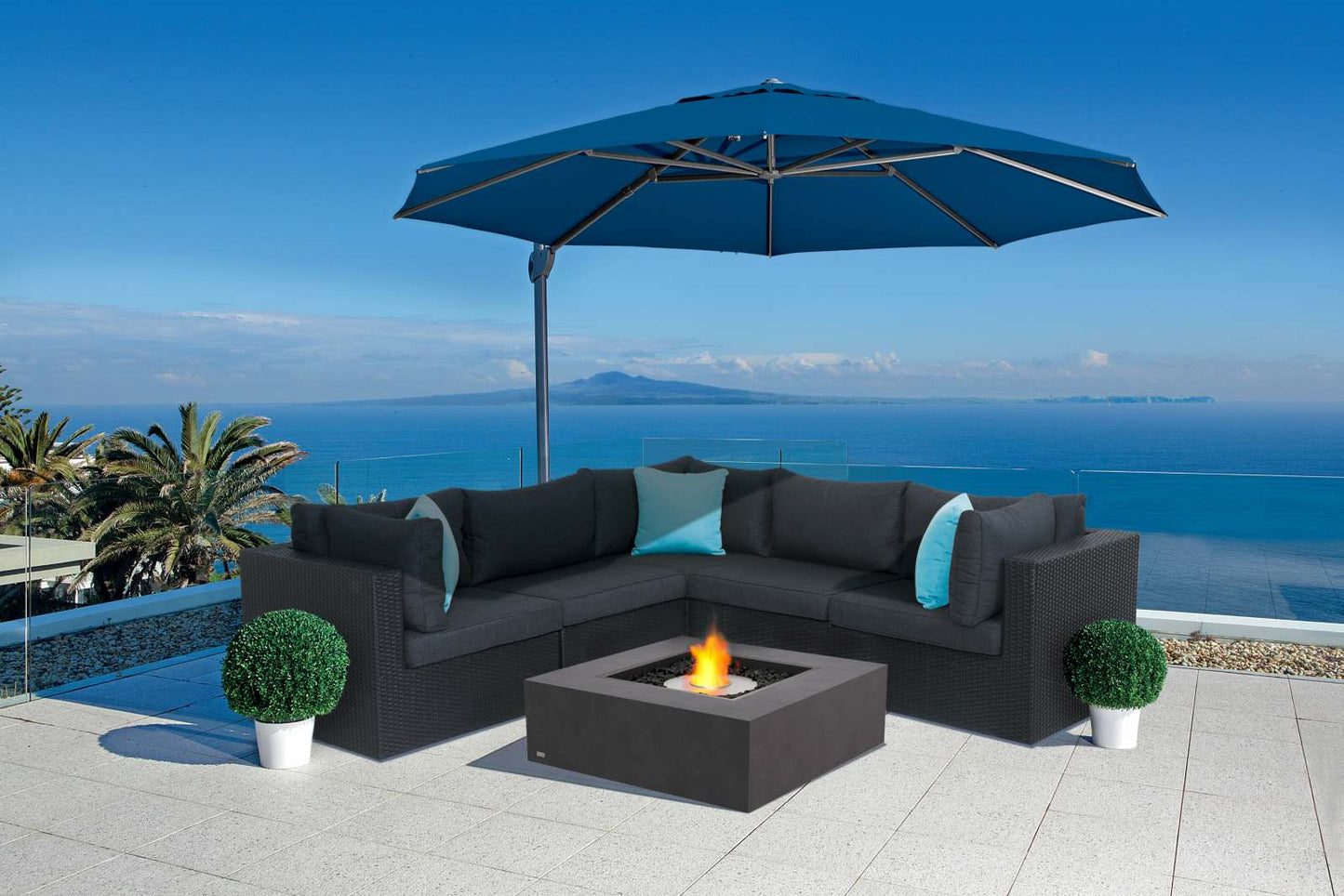 EcoSmart Fire - Base 40 - Fire Pit Table - Graphite
