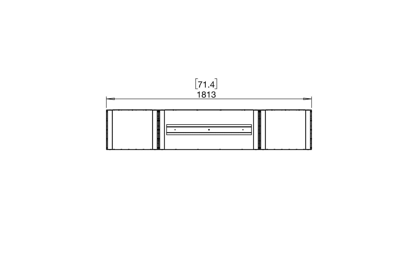 EcoSmart - Flex Fireplace 68IL.BX2 - Island - Black