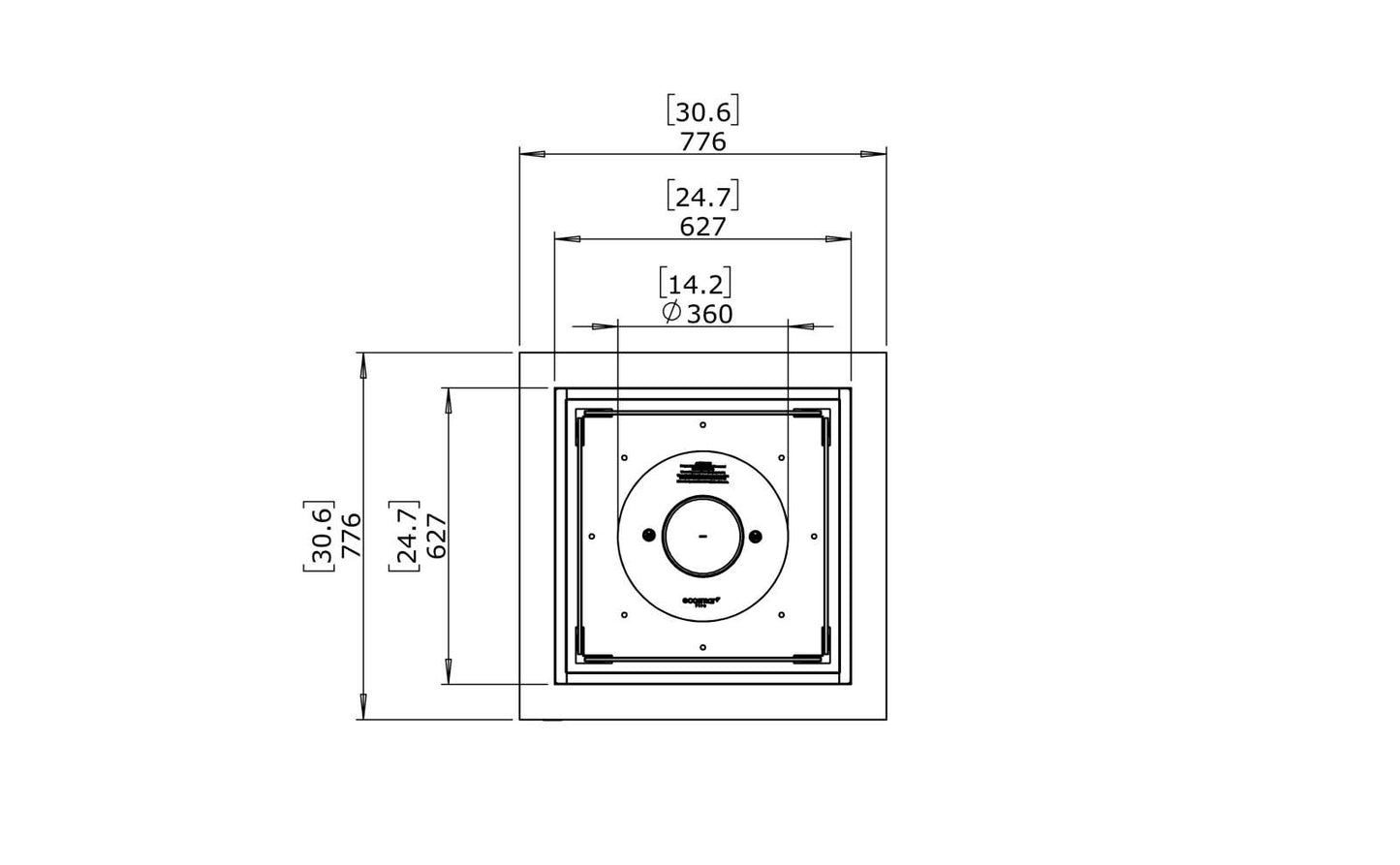 EcoSmart Fire - Base 30 - Fire Pit Table - Graphite