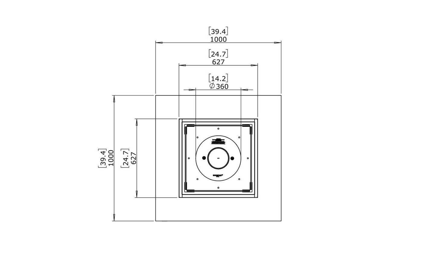 EcoSmart Fire - Base 40 - Fire Pit Table - Graphite