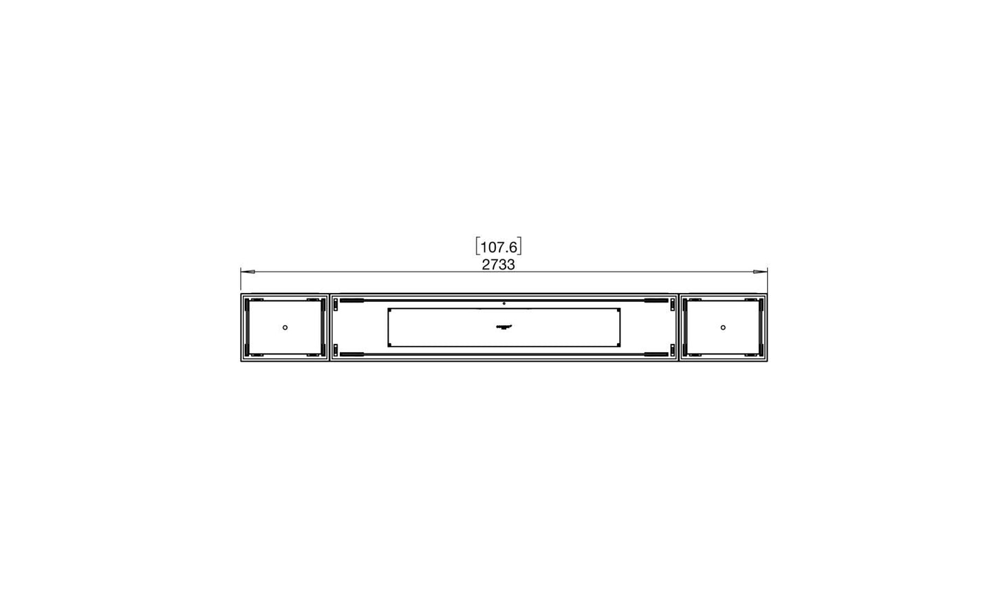 EcoSmart - Flex Fireplace 104BN.BX2 - Bench - Black