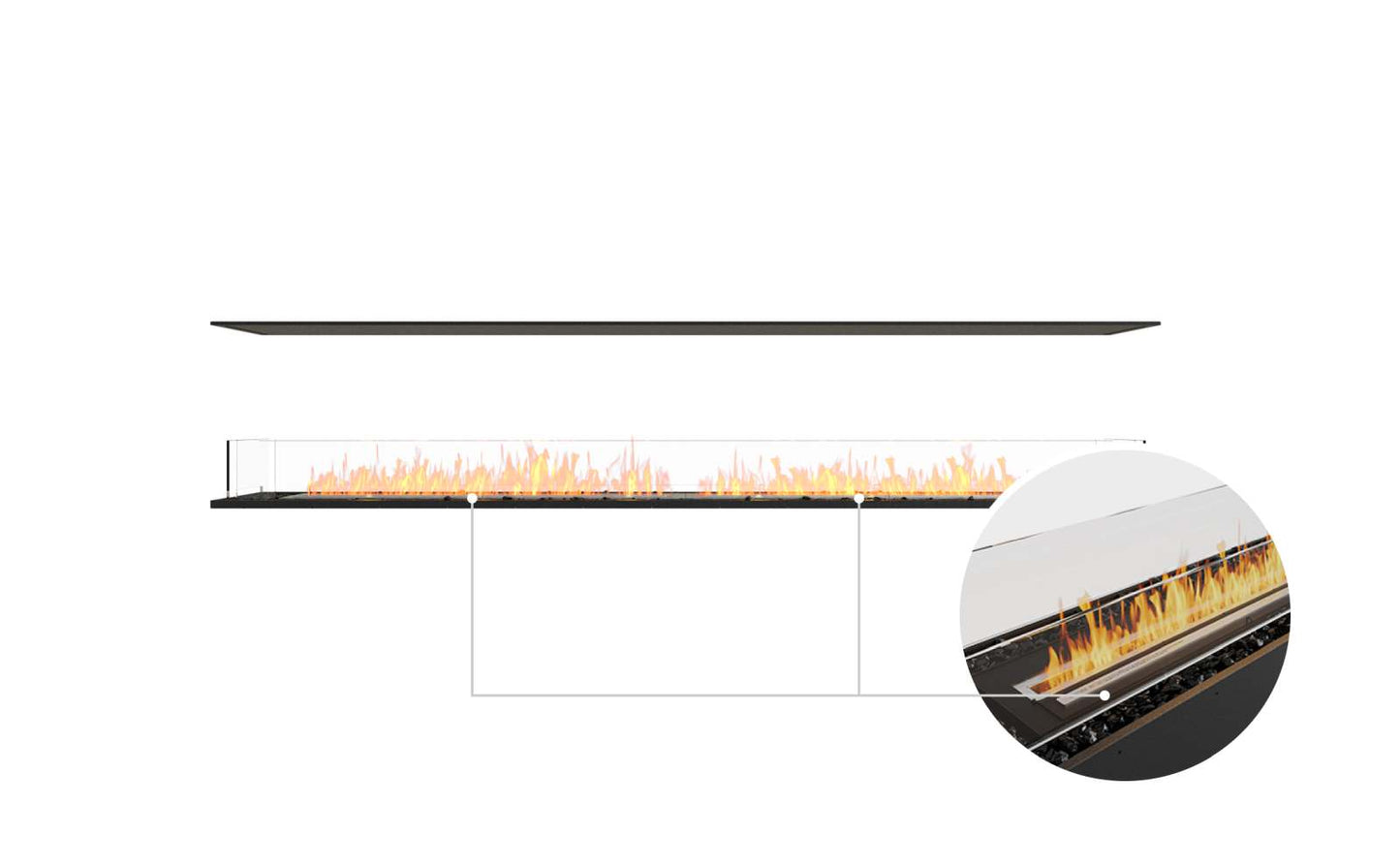 EcoSmart - Flex Fireplace 104IL - Island - Black