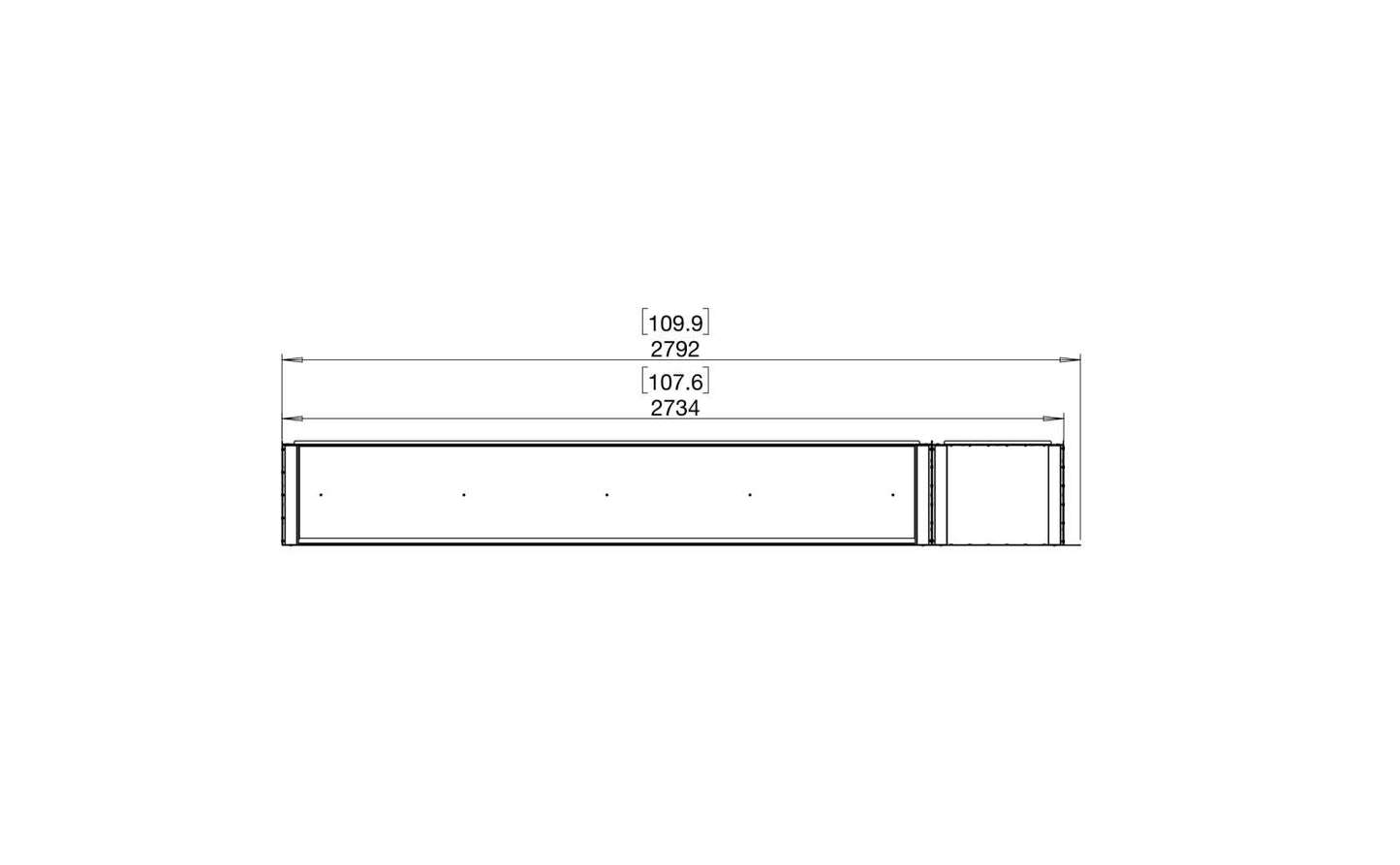 EcoSmart - Flex Fireplace 104LC.BXR - Left Corner - Black
