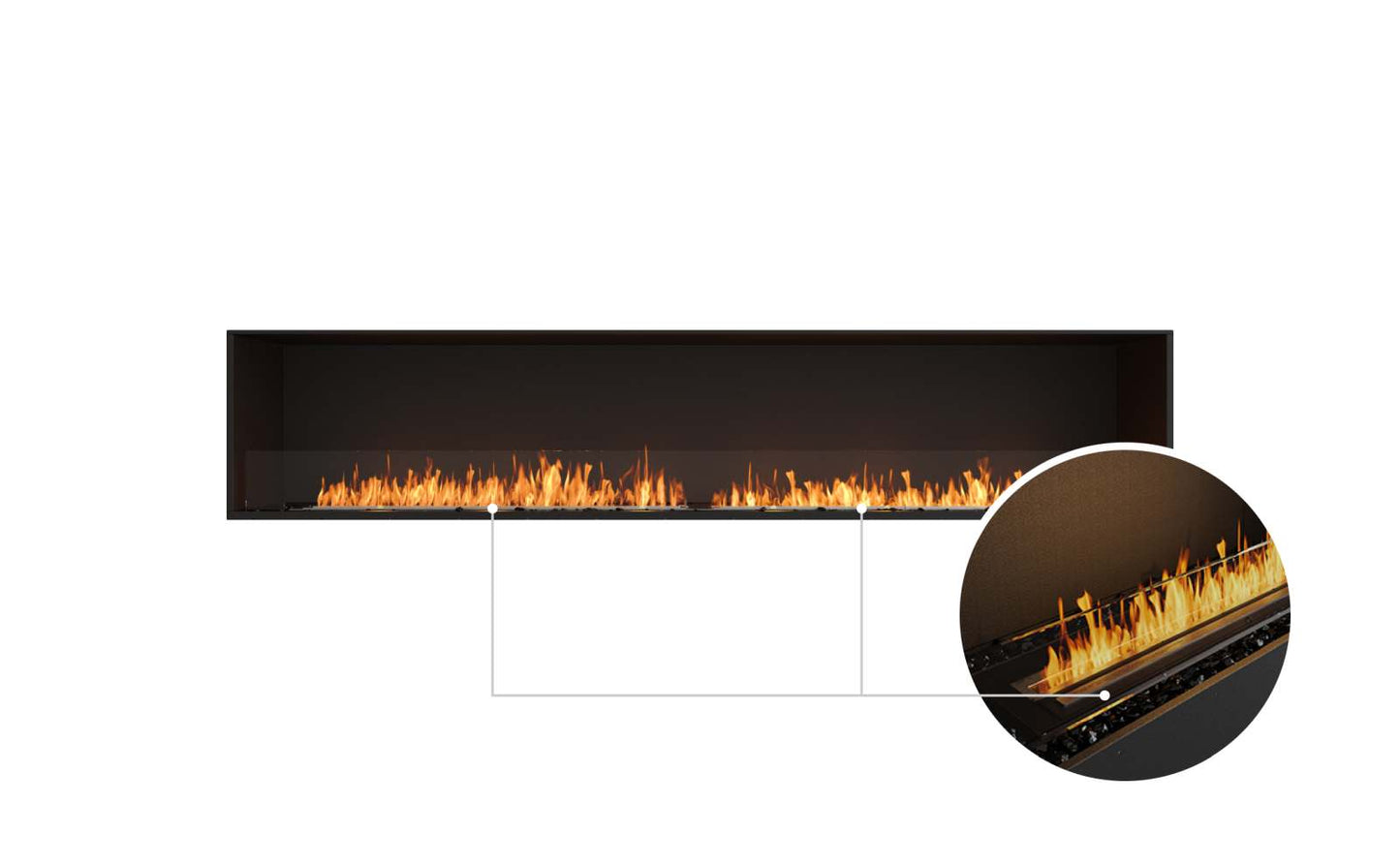 EcoSmart - Flex Fireplace 104SS - Single Sided - Black