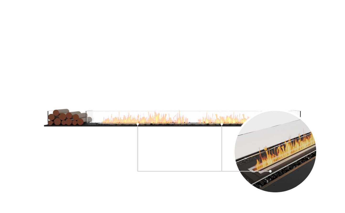 EcoSmart - Flex Fireplace 122BN.BX1 - Bench - Black