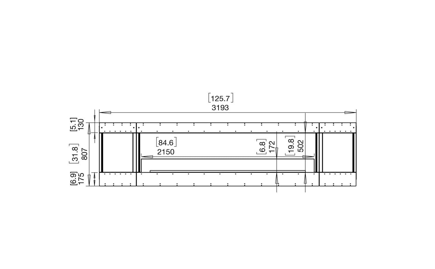 EcoSmart - Flex Fireplace 122BY.BX2 - Bay - Black