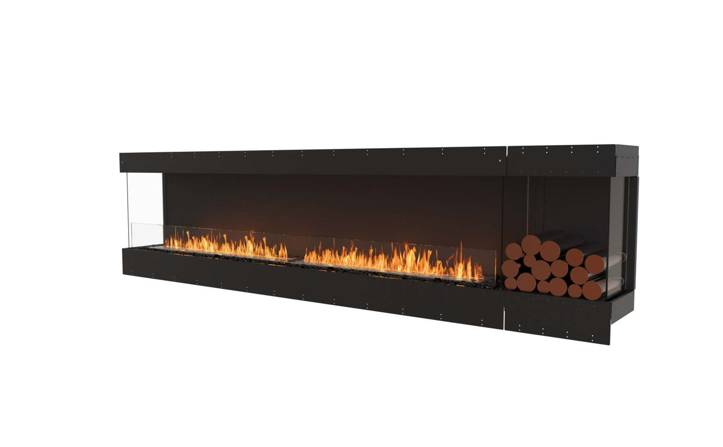 EcoSmart - Flex Fireplace 122BY.BXR - Bay - Black