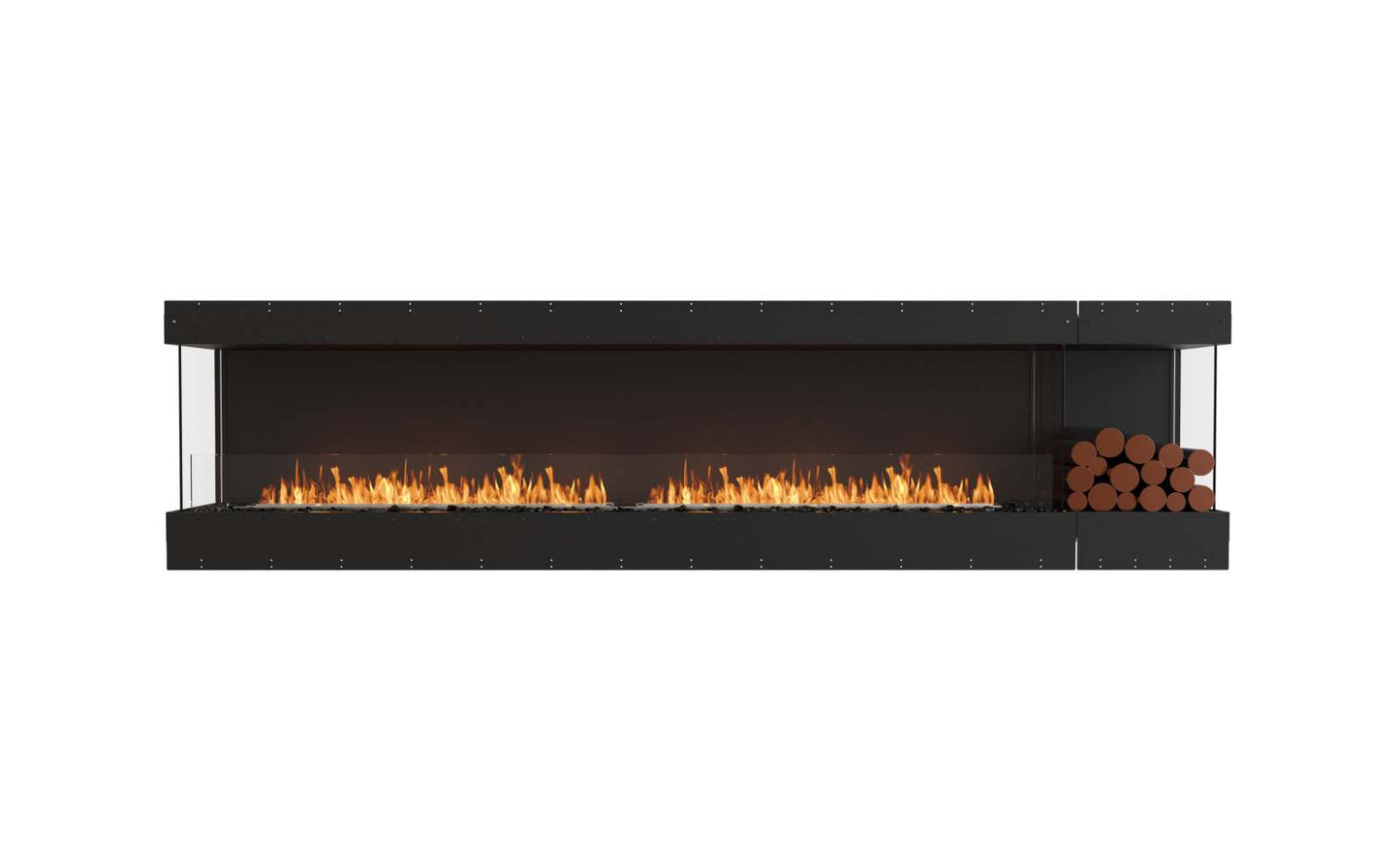 EcoSmart - Flex Fireplace 122BY.BXR - Bay - Black