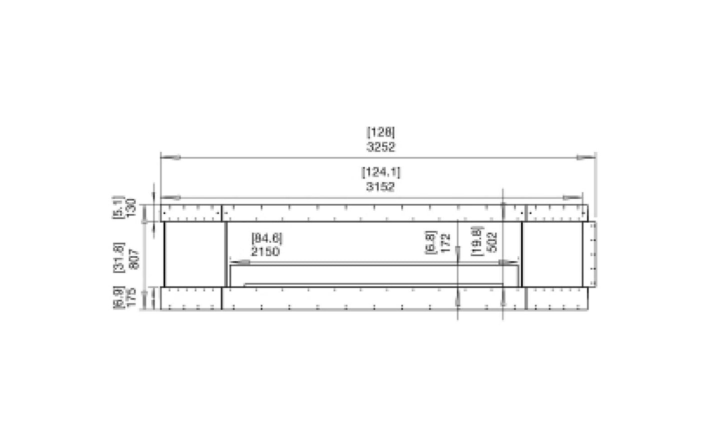 EcoSmart - Flex Fireplace 122DB.BX2 - Double Sided - Black