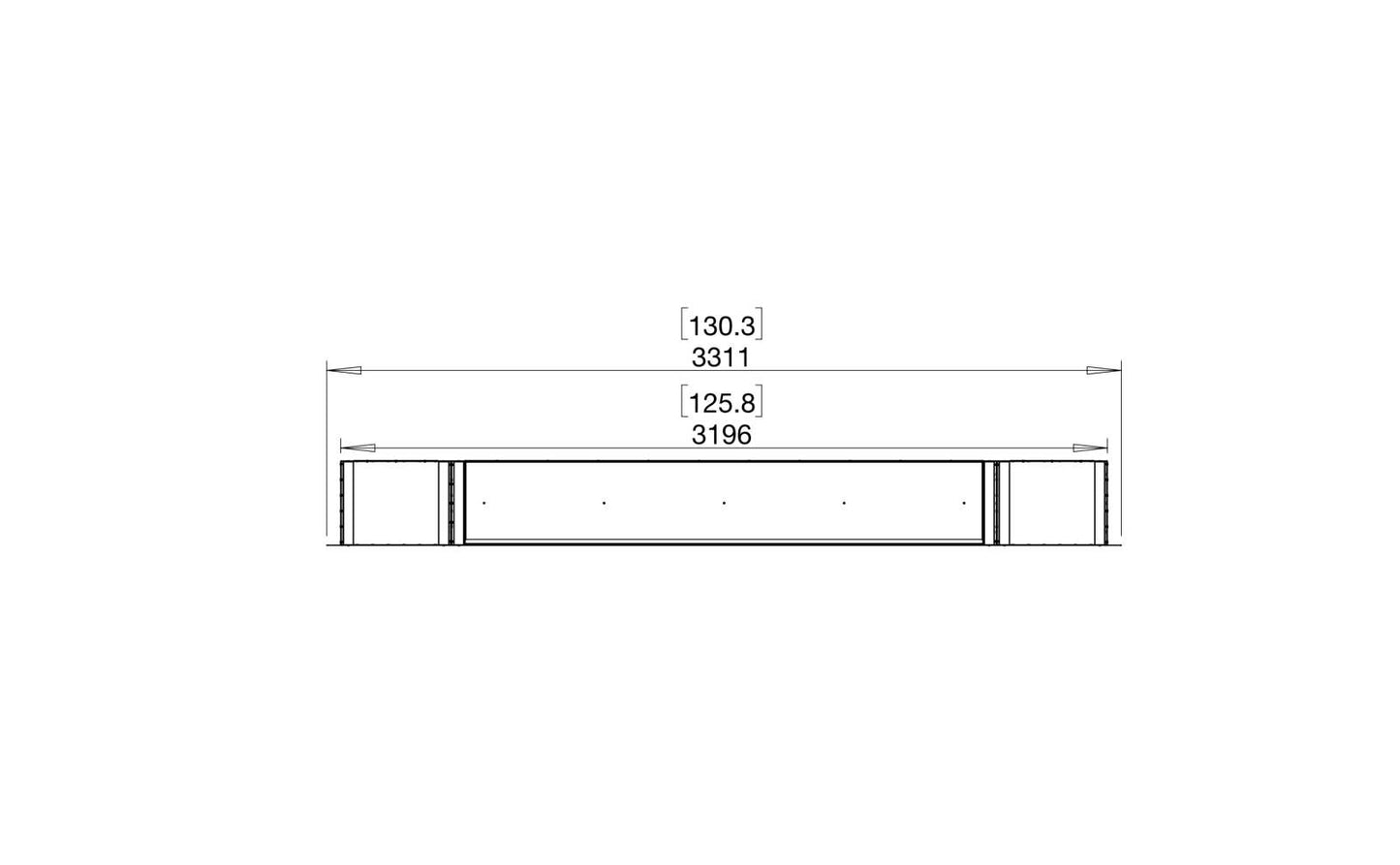 EcoSmart - Flex Fireplace 122DB.BX2 - Double Sided - Black