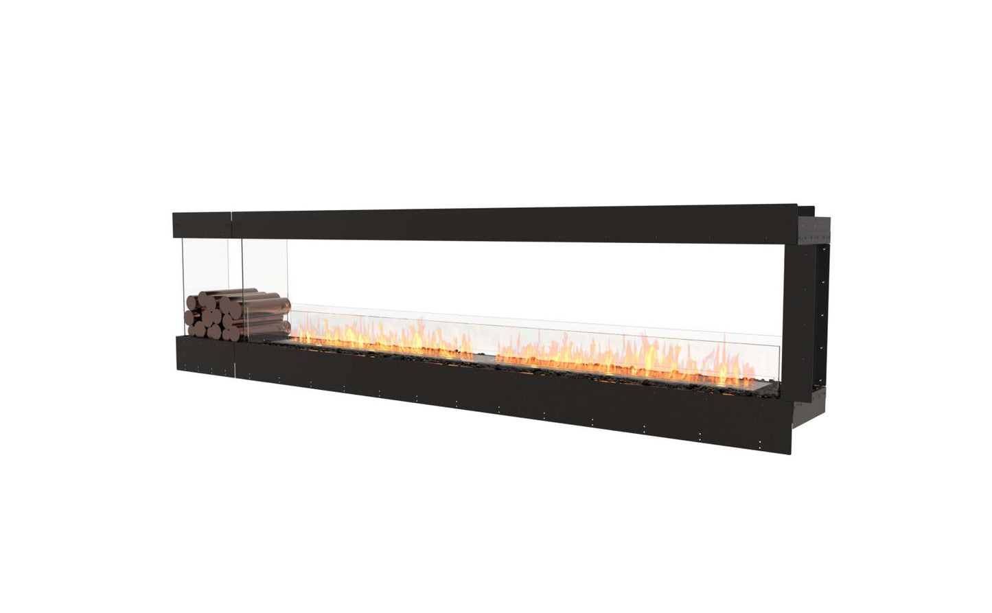 EcoSmart - Flex Fireplace 122PN.BXL - Peninsula - Black