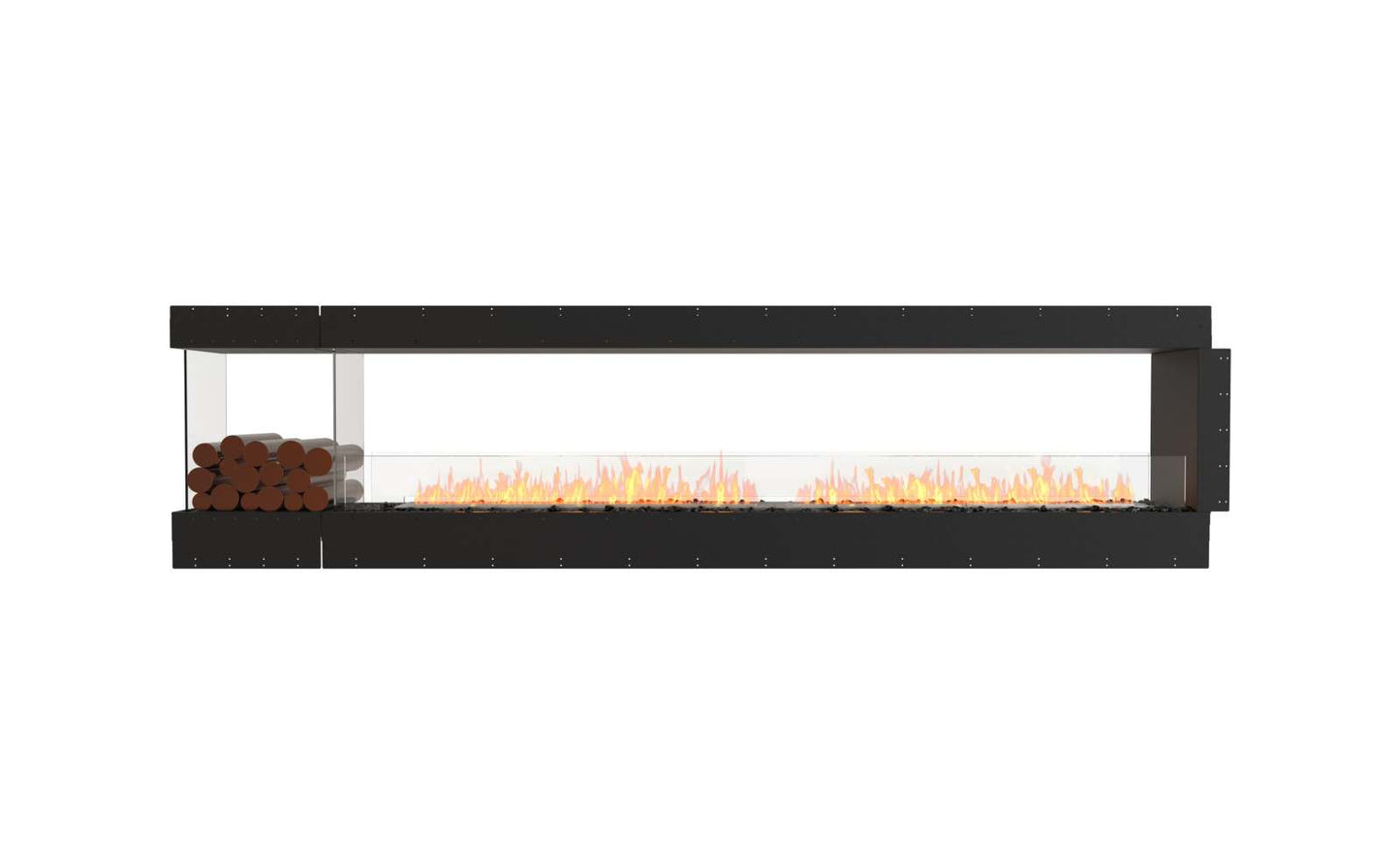 EcoSmart - Flex Fireplace 122PN.BXL - Peninsula - Black