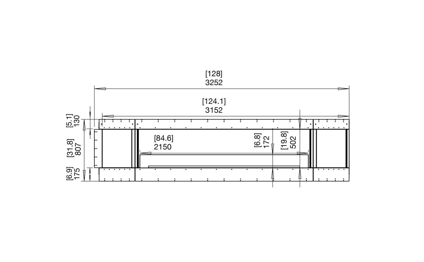 EcoSmart - Flex Fireplace 122RC.BX2 - Right Corner - Black