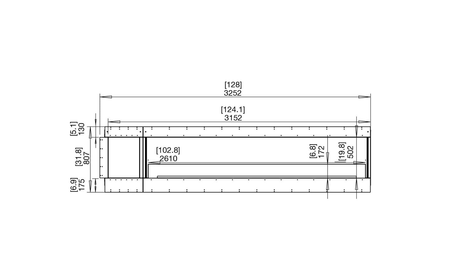 EcoSmart - Flex Fireplace 122RC.BXL - Right Corner - Black