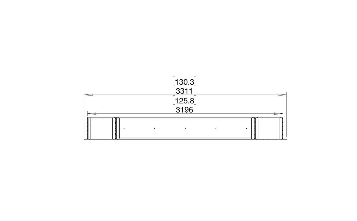 EcoSmart - Flex Fireplace 122SS.BX2 - Single Sided - Black